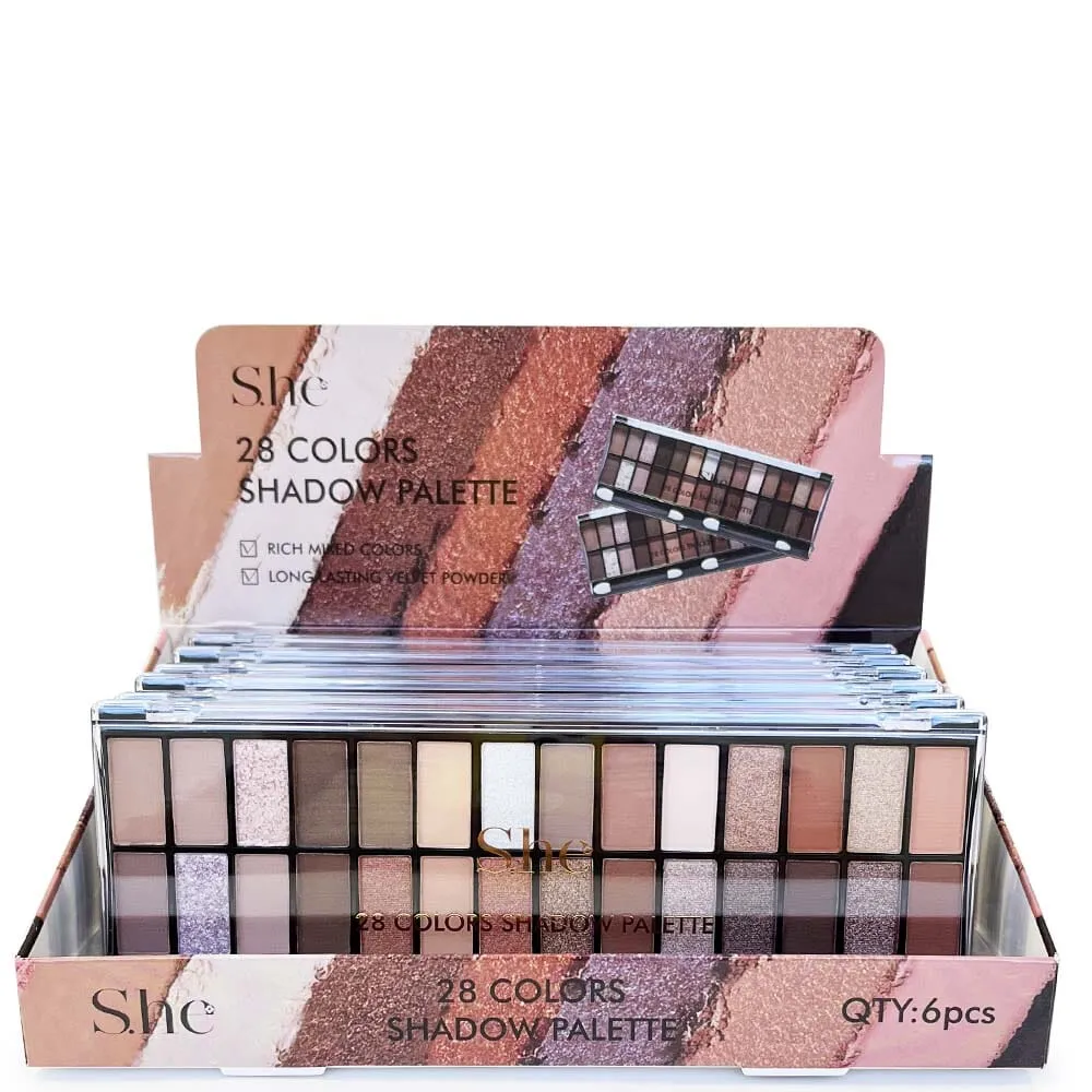 28 Color Eyeshadow Palette (6 units)