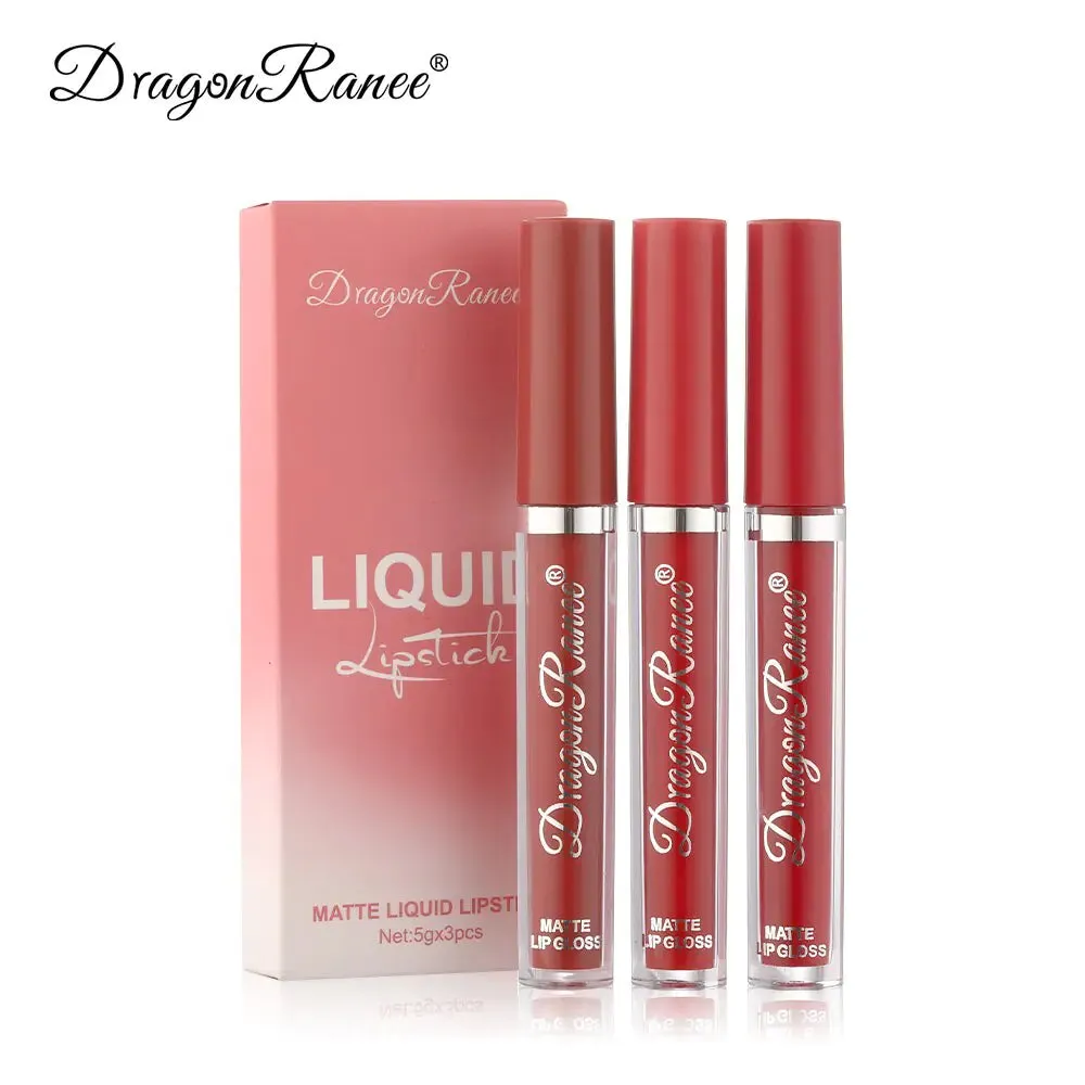 3PCS/Set Waterproof Matte Velvet Lip Gloss