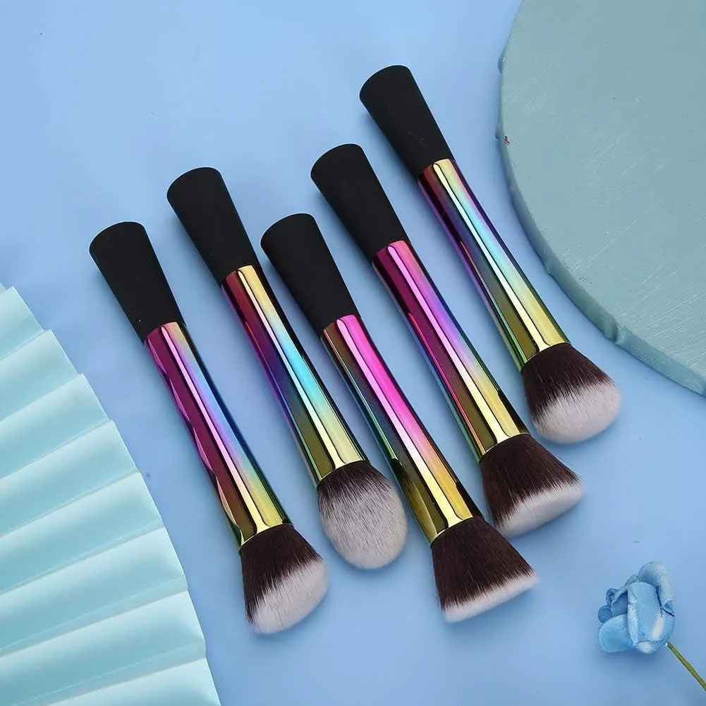 4 Sets Travel Makeup Brush, Travel Portable Makeup Brush Set Brush Kit for Bridesmaid Gift Cosmetics Powder Eyeshadow Concealer