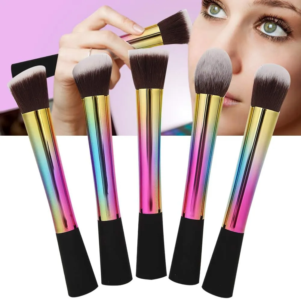 4 Sets Travel Makeup Brush, Travel Portable Makeup Brush Set Brush Kit for Bridesmaid Gift Cosmetics Powder Eyeshadow Concealer