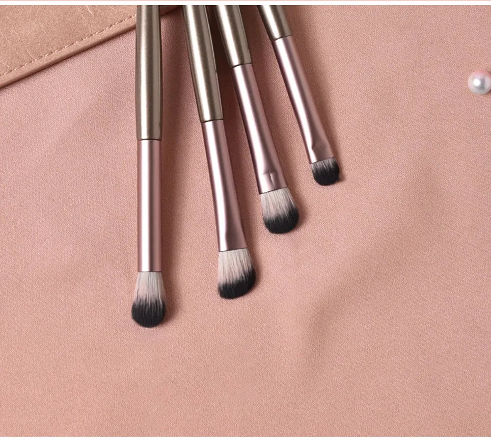 4PCS/Set Detail Small Eyeshadow Make Up Brushes Synthetic Hair Eyebrow Eyeliner Eyeshadow Blending Tapered Smudge cosmetic tool