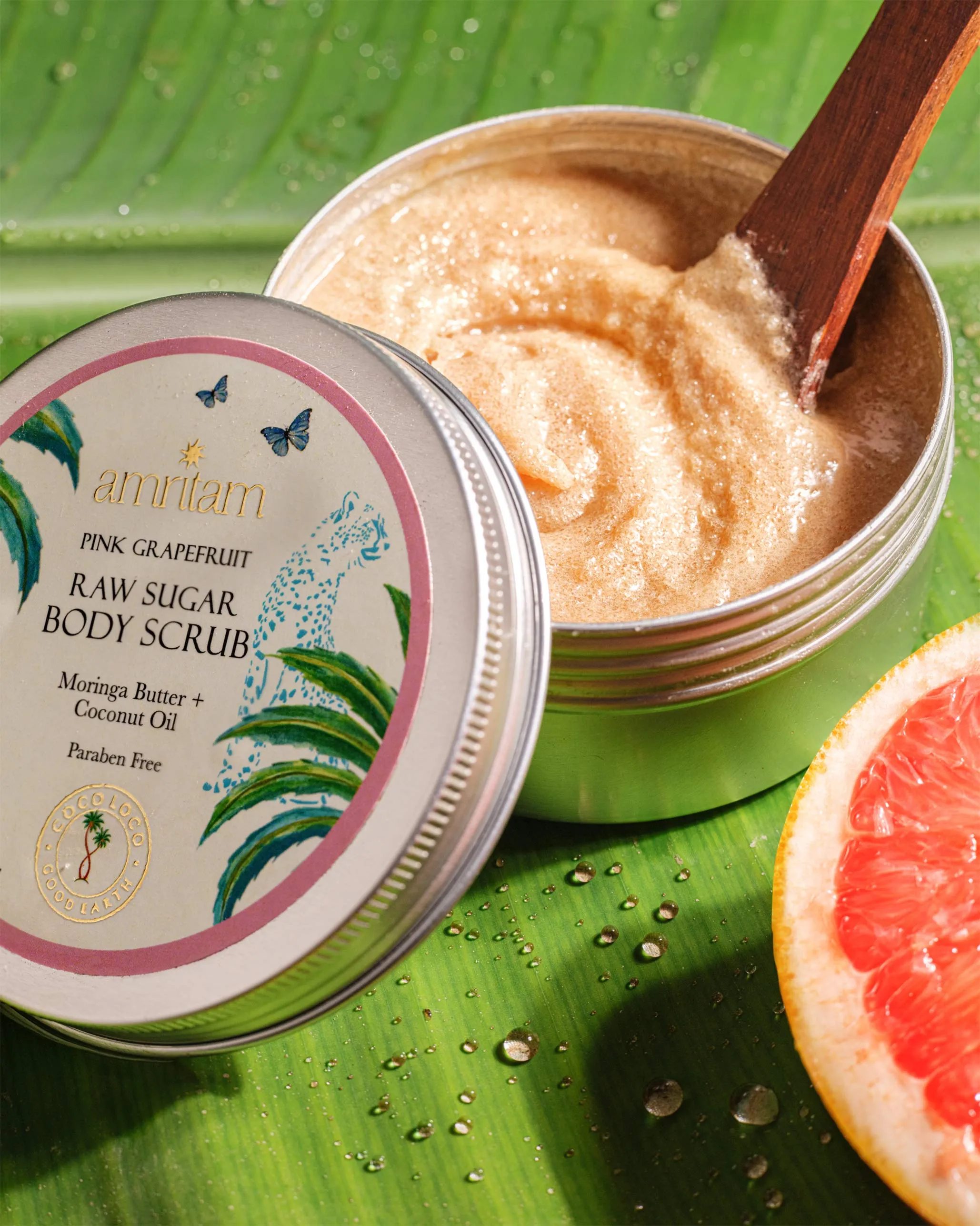 Amritam Pink Grapefruit Raw Sugar Body Scrub