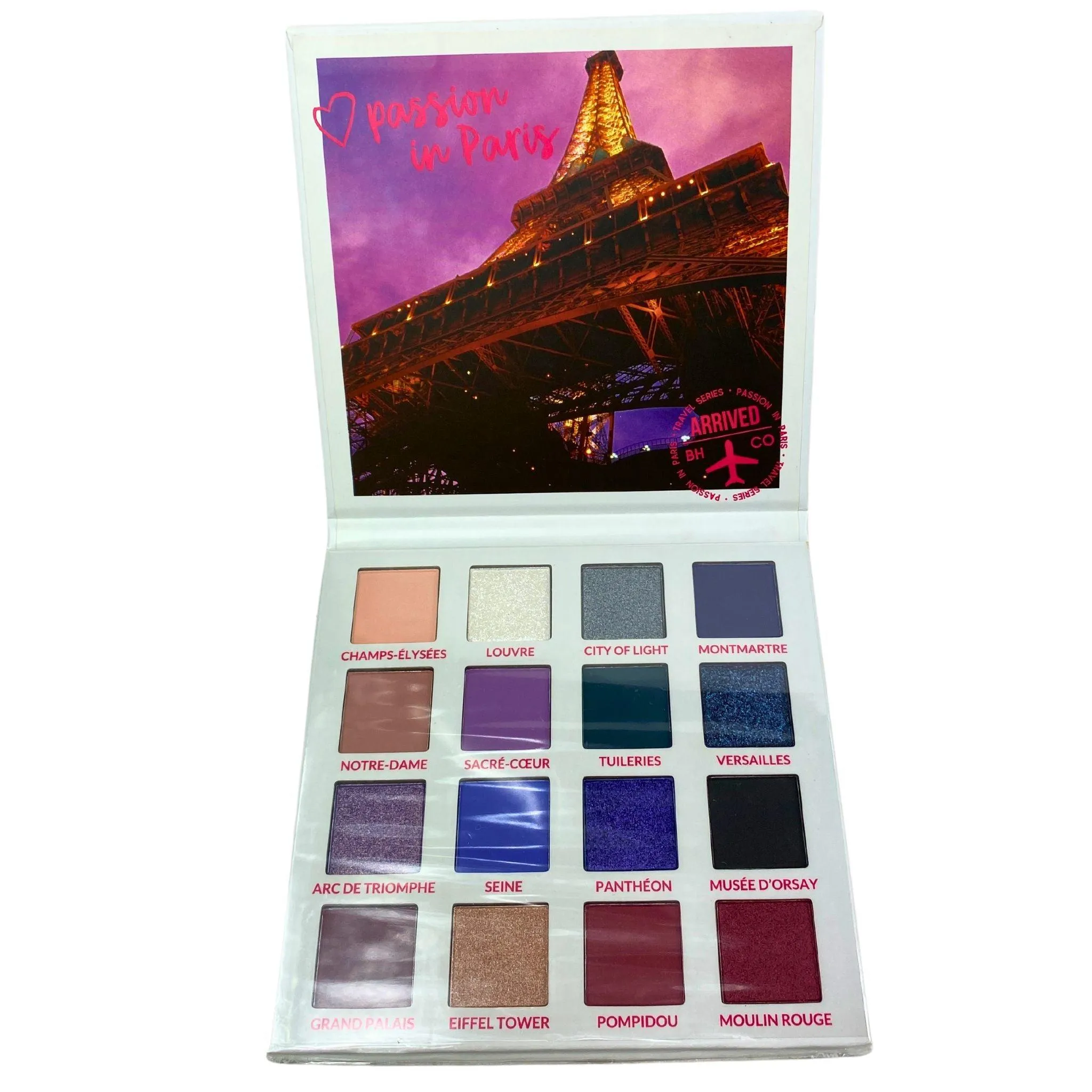 BH Cosmetics "Passion In Paris" 16 Color Shadow Palette (22 Pcs Lot)