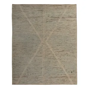 Blue Zameen Transitional Wool Rug - 8'4" x 10'