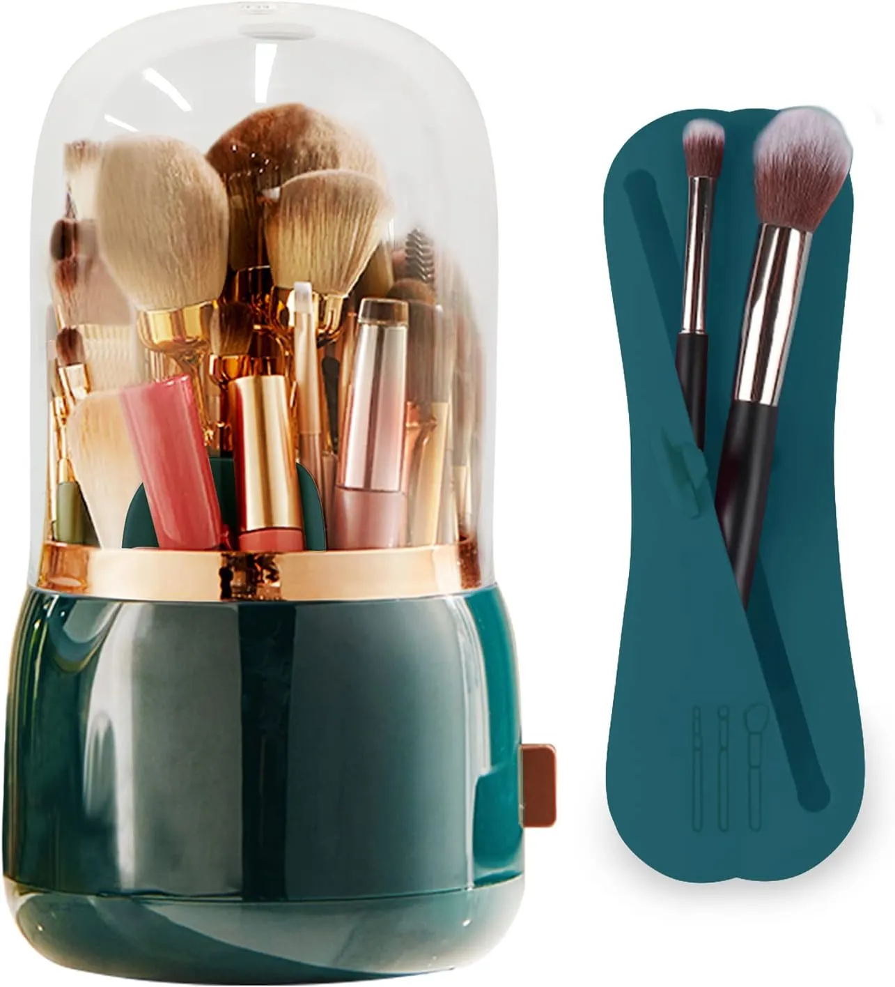 Blushbees® 360 Rotating Makeup Brush Holder - 2 Pack (Light Green)