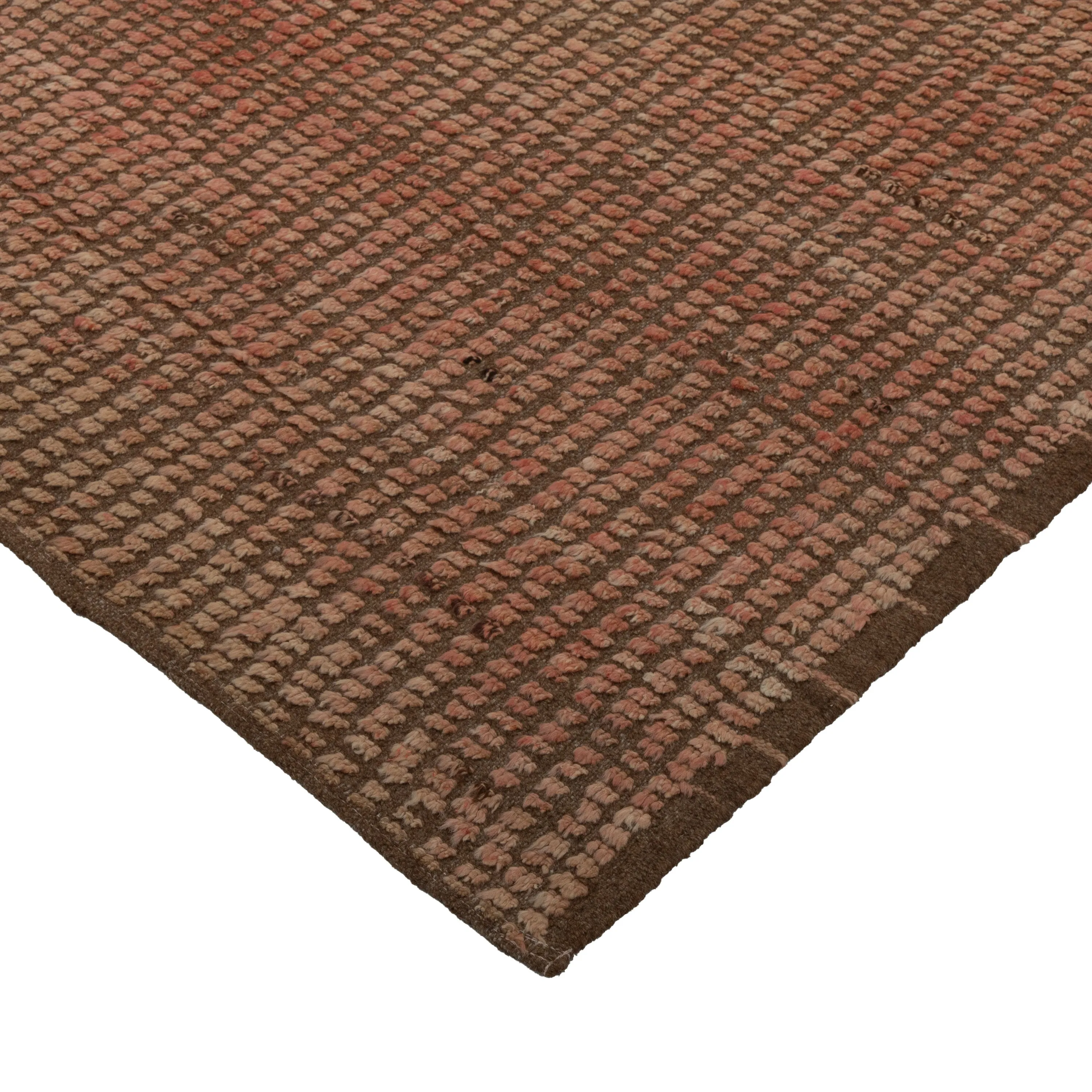 Brown Zameen Transitional Wool Rug - 3'2" x 13'1"