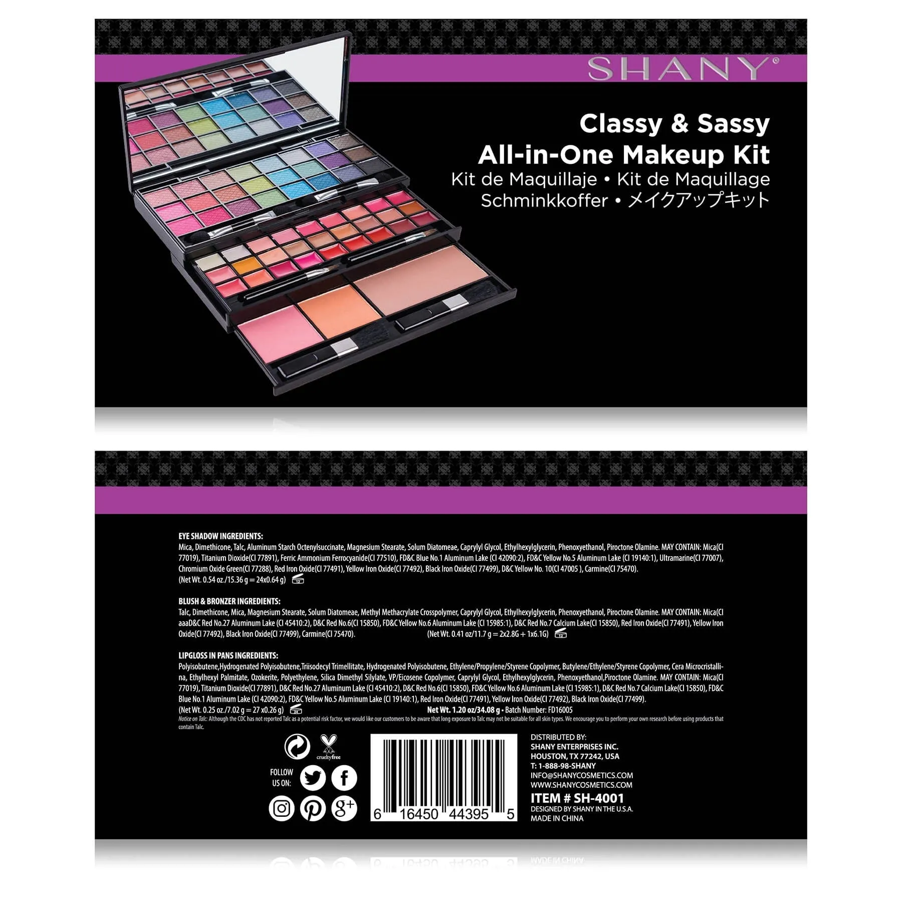 Classy & Sassy All-in-One Makeup Kit with 45 Colors