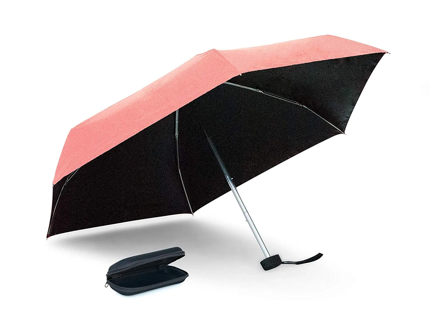 Colored Compact Portable Small Travel Umbrella with Carrying Case