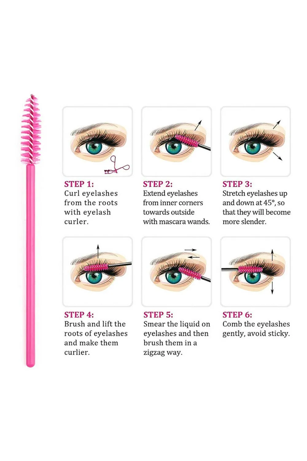 Disposable Eyelash Brush - 500/600 Pack