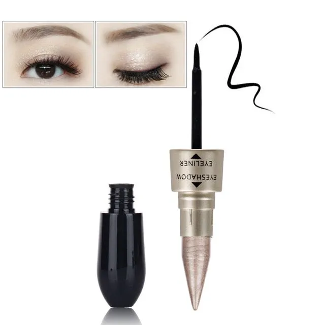 Double-end Glitter Eye Shadow Pencils Waterproof Pigments Eyeliner & Eyehadow Pen