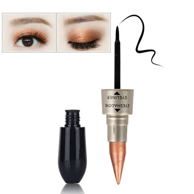 Double-end Glitter Eye Shadow Pencils Waterproof Pigments Eyeliner & Eyehadow Pen