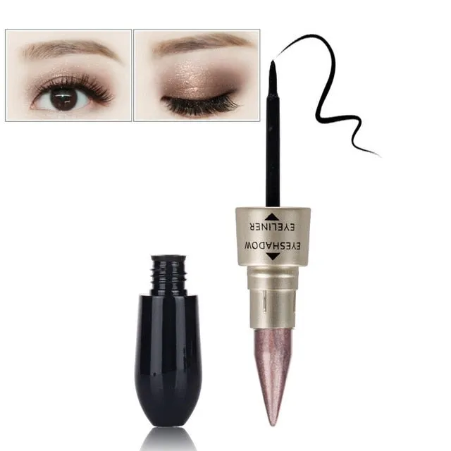 Double-end Glitter Eye Shadow Pencils Waterproof Pigments Eyeliner & Eyehadow Pen