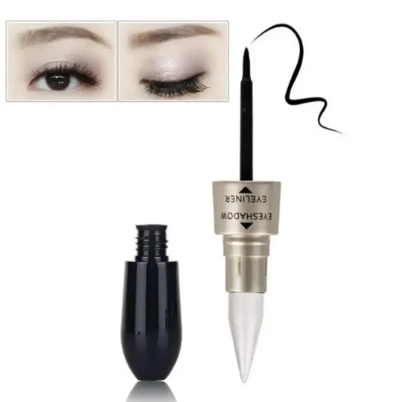 Double Head Six Color Eyeshadow Black Eyeliner