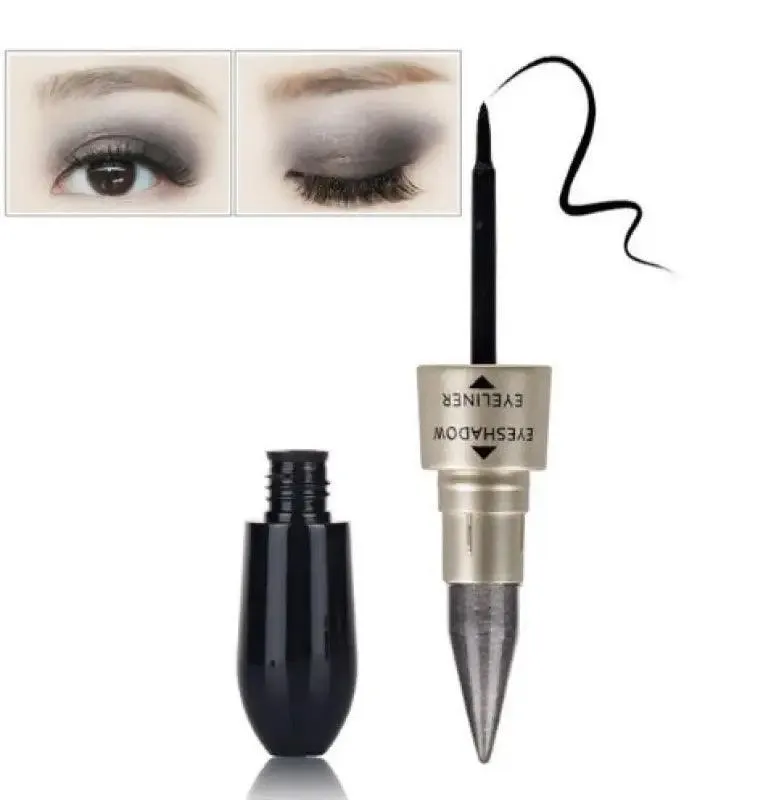 Double Head Six Color Eyeshadow Black Eyeliner