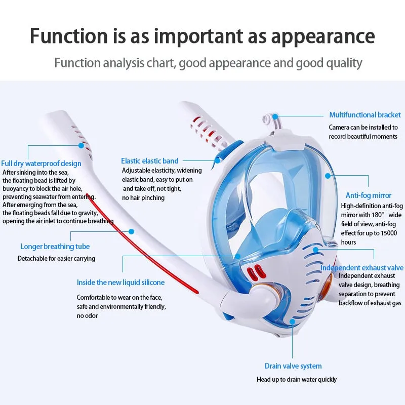 Double respirator Snorkeling Diving Mask