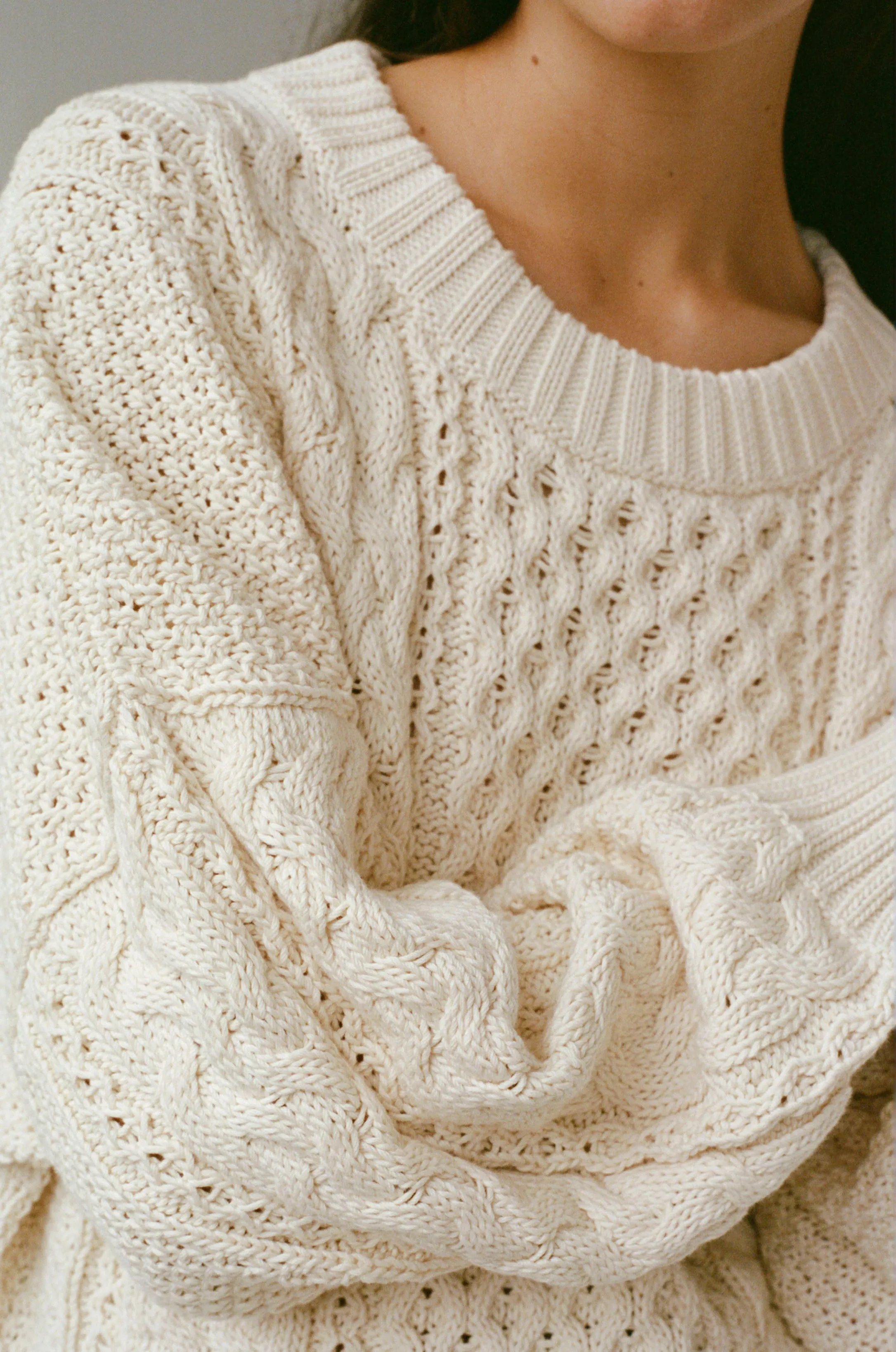 Fisherman Sweater in Natural