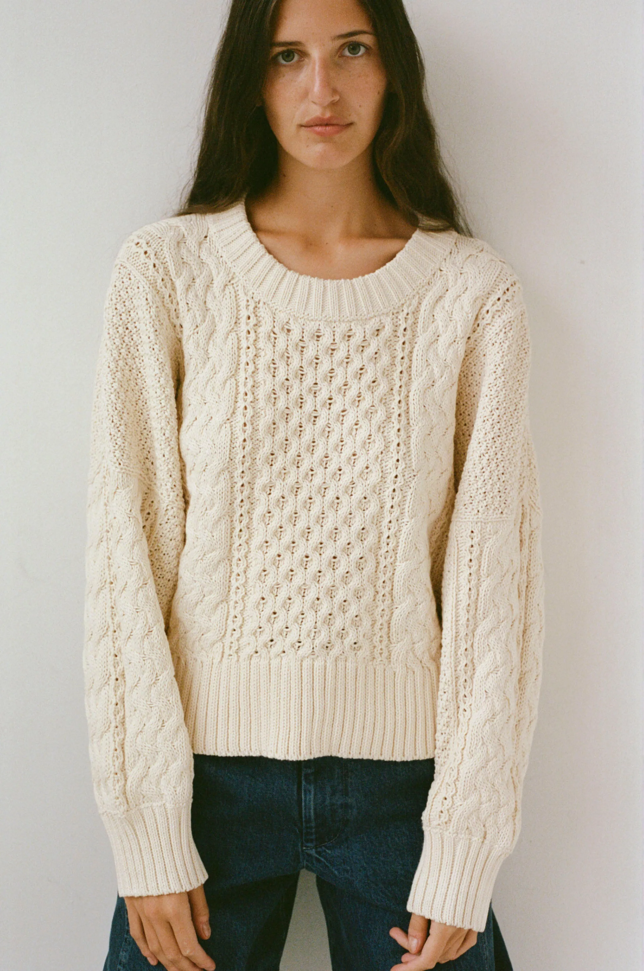 Fisherman Sweater in Natural