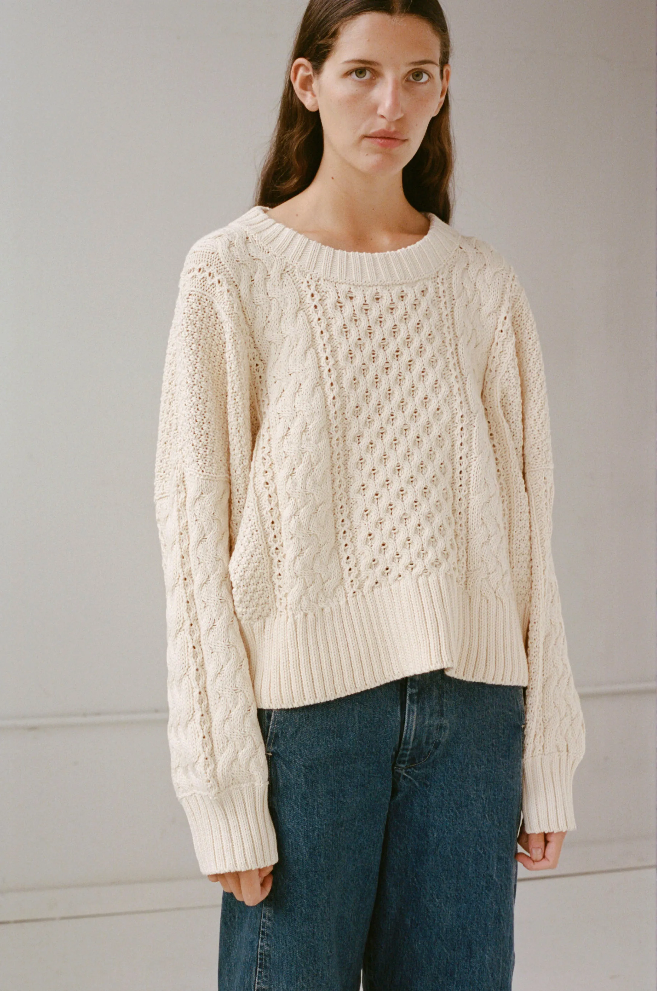 Fisherman Sweater in Natural