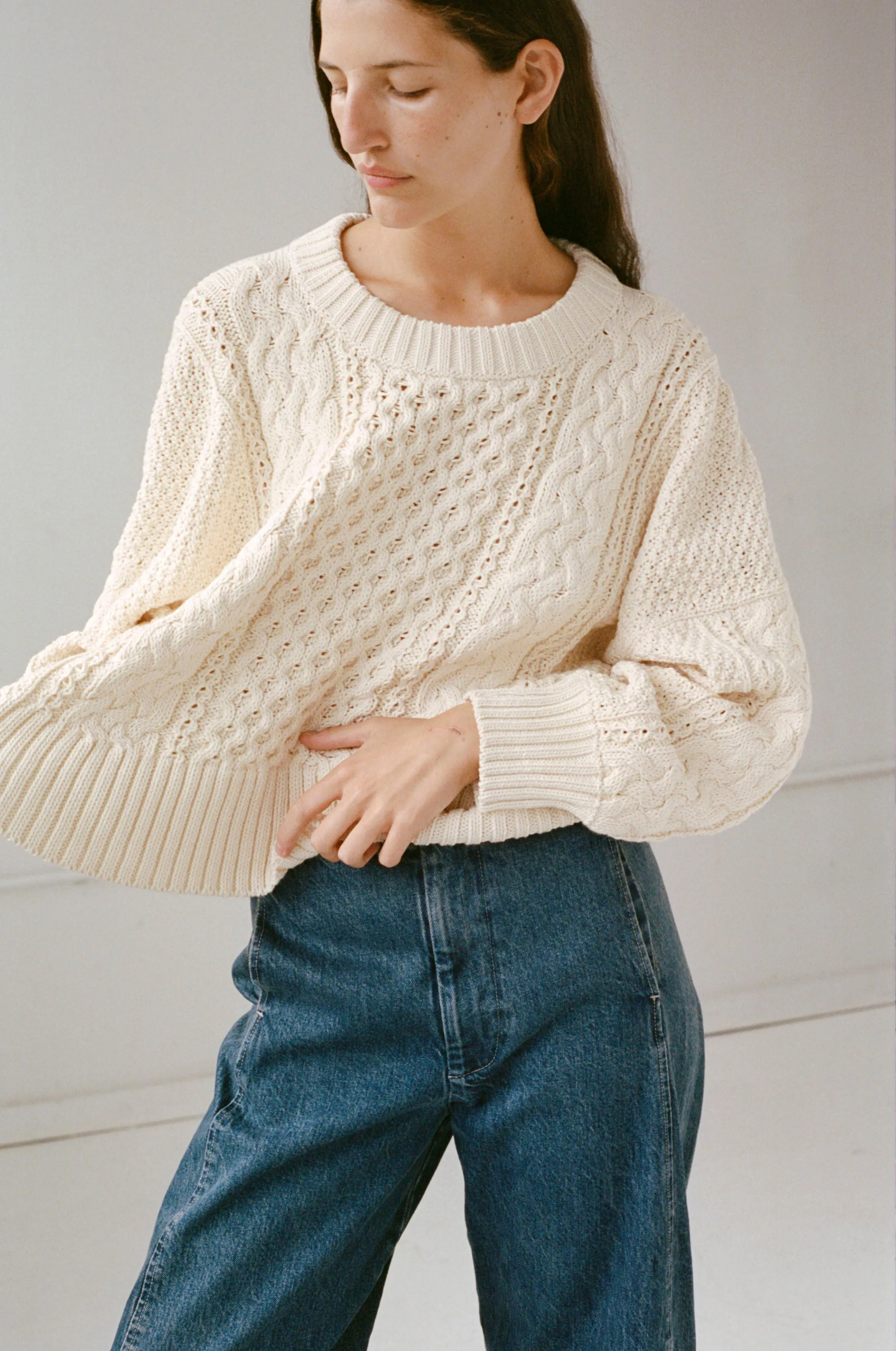 Fisherman Sweater in Natural