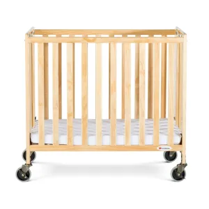 Foundations Hideaway Folding Compact Crib - Natural