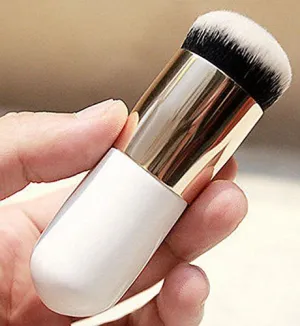 Generic Makeup Cosmetic Face Powder Blush Brush, White &amp; Golden-13013690MG