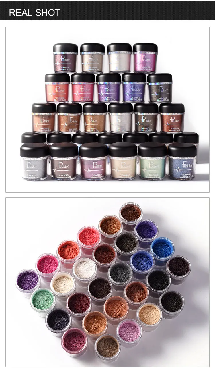 Glitter Eyeshadow Powder Pigments  Easy to Wear Waterproof Shimmer