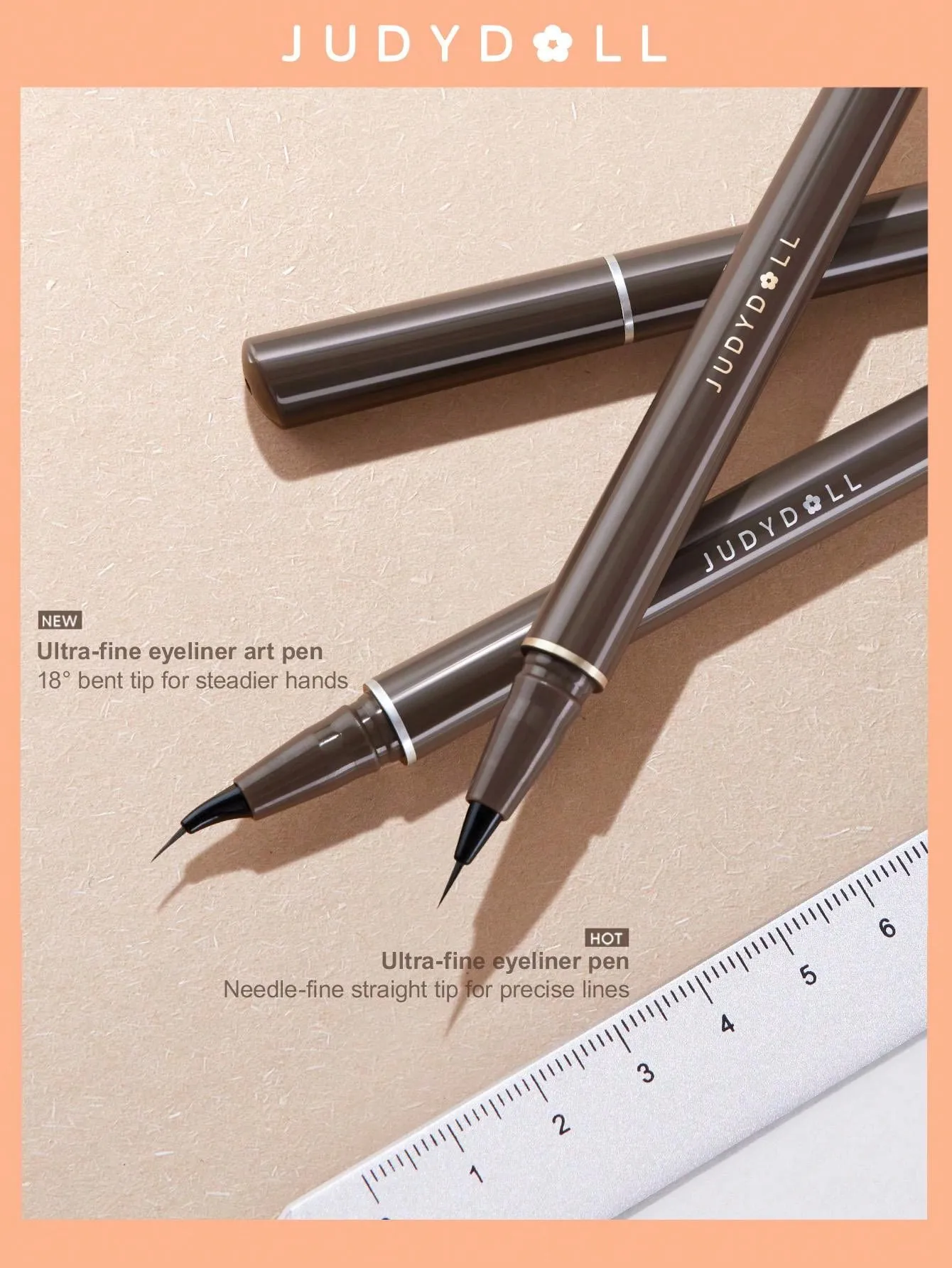 JUDYDOLL JUDYDOLL Slim Liquid Eyeliner 400mg Ultra-Fine, Quick-Drying, Waterproof, Smudge-Proof Brown Eyeliner Pen