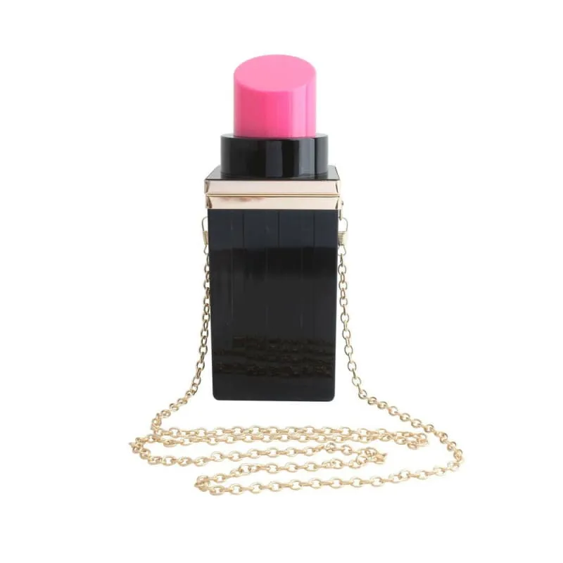 Lipstick Shape Hand Shoulder Evening Bag for Luxe Style