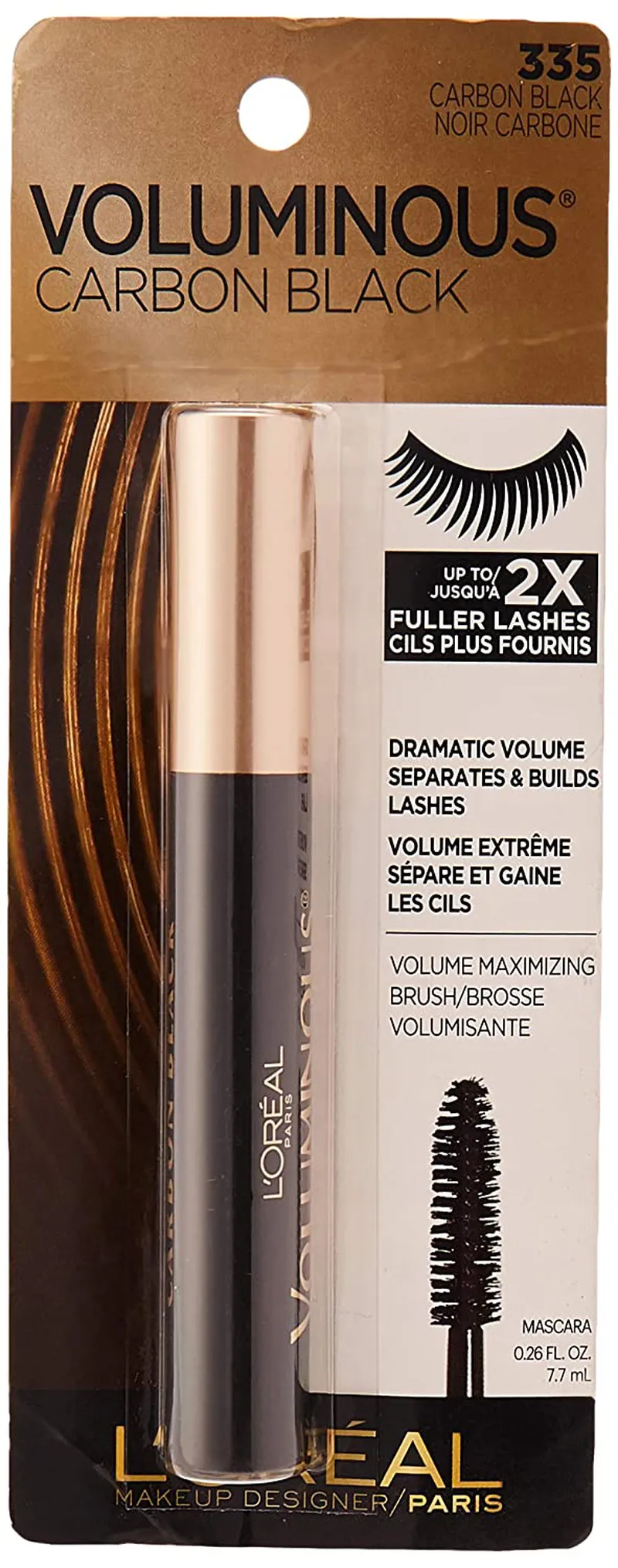 L’Oreal Paris Makeup Voluminous Original Volume Building Mascara, Carbon Black, 0.26 Fl Oz