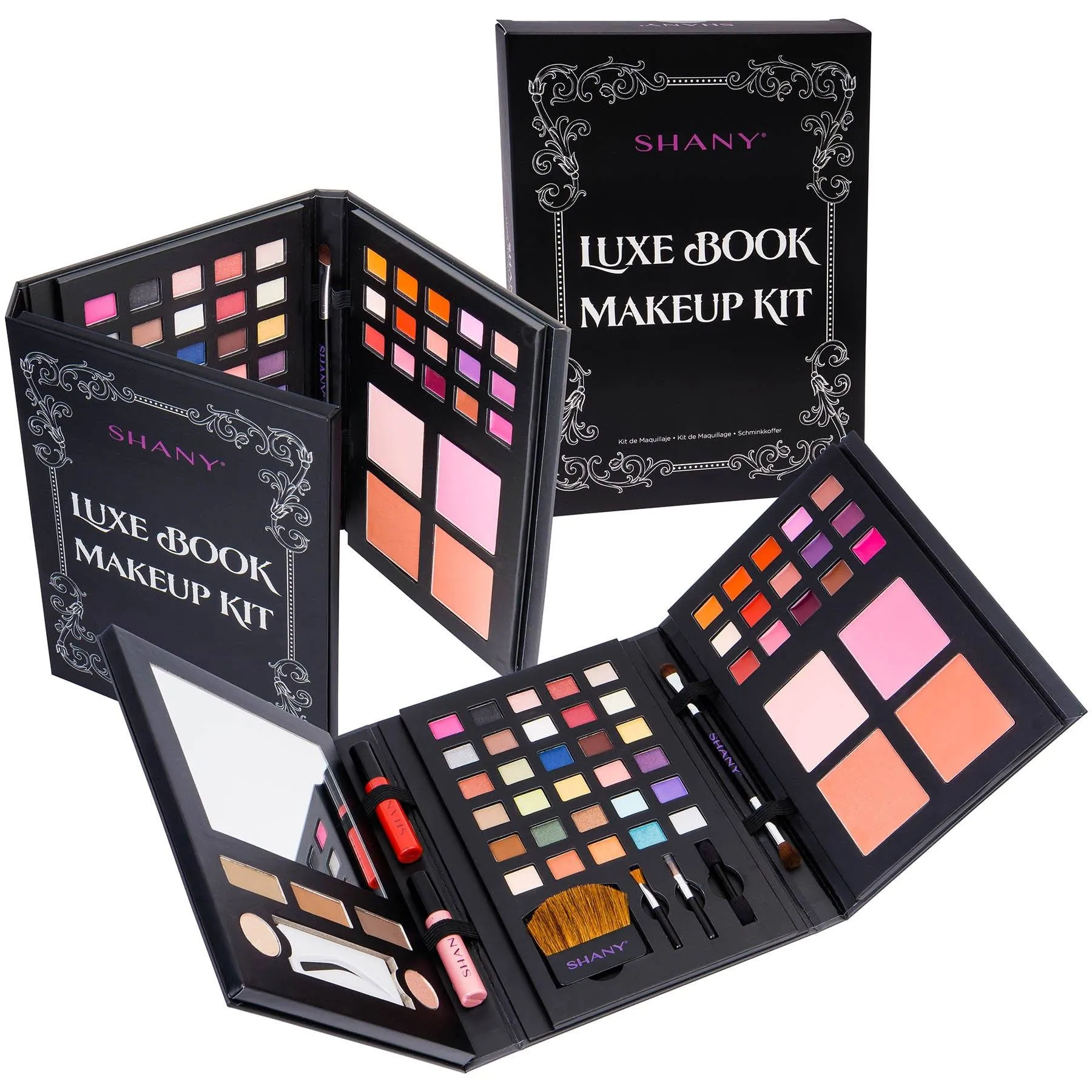 Luxe Book Makeup Set - All In One Travel Cosmetics Palette