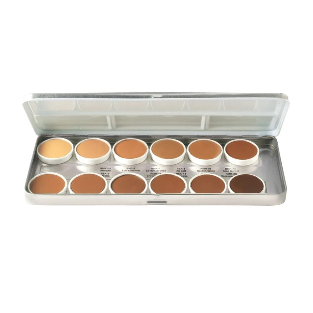 MATTE FOUNDATION PALETTE - 12 OLIVE AND BROWN SHADES