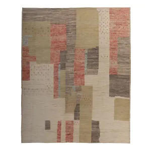 MulticoloredZameen Transitional Wool Rug - 10'9" x 13'4"