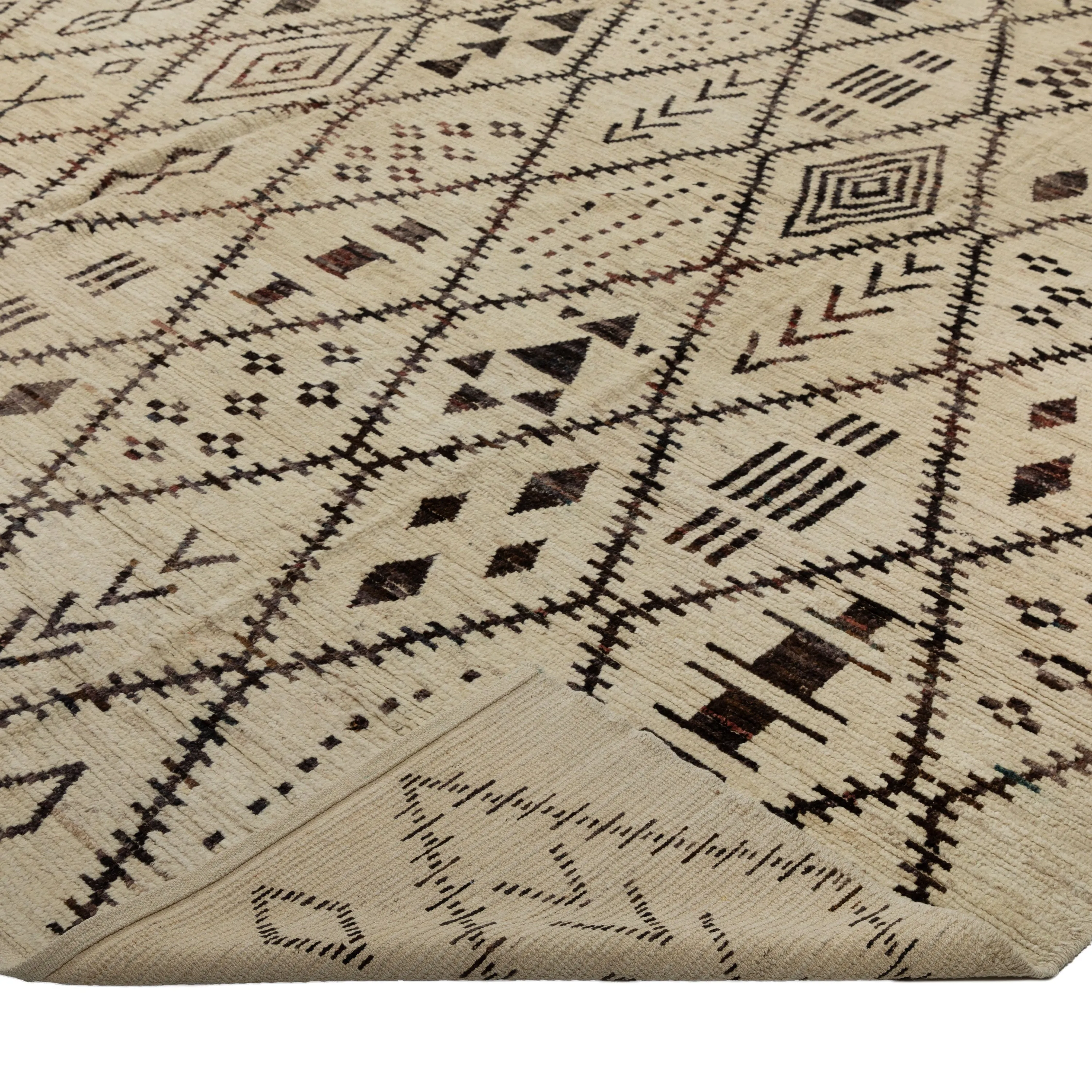 Natural Zameen Transitional Wool Rug- 13'5" x 16'4"