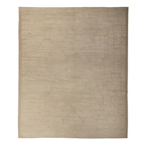 Natural Zameen Transitional Wool Rug- 8'7" x 10'1"