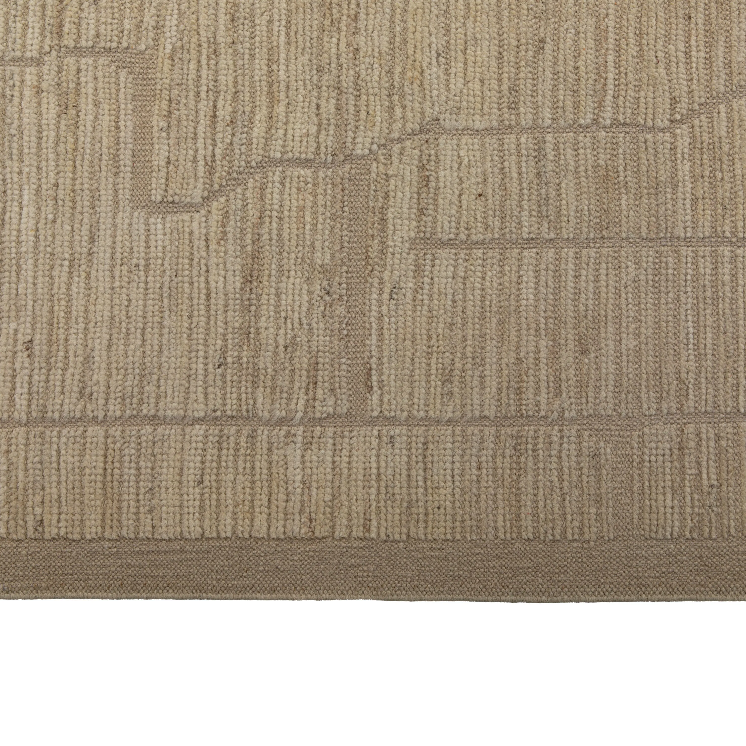 Natural Zameen Transitional Wool Rug- 8'7" x 10'1"