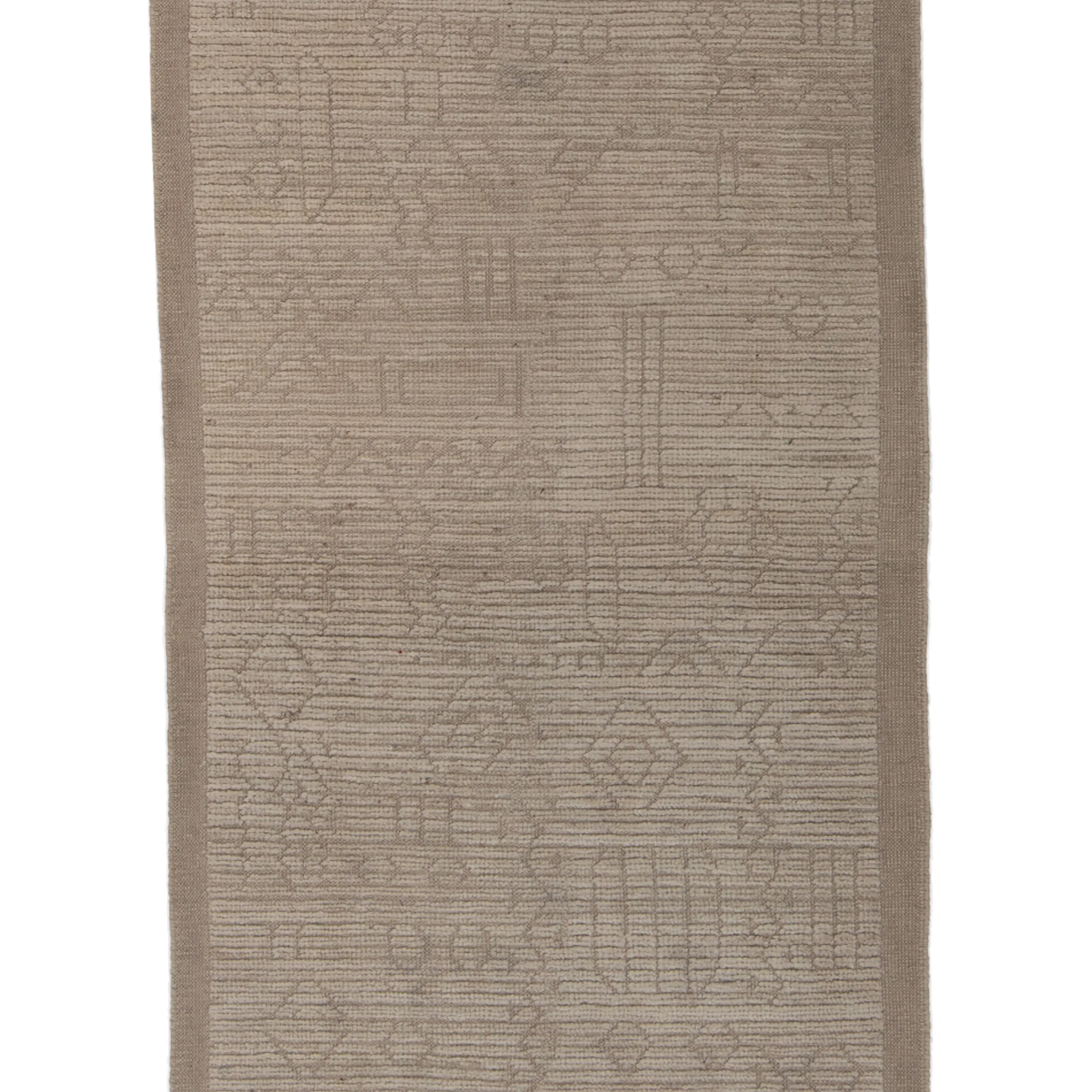 Natural Zameen Transitional Wool Runner - 3' x 12'8"