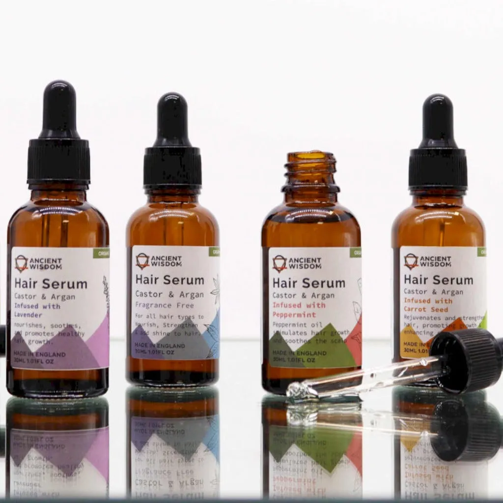 Organic Hair Serums - Vegan-Friendly - Argan Oil & Pure Essential Oils