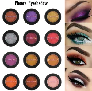 Phoera Shimmer Eyeshadow – Long-Lasting Metallic Formula | Free UK Postage