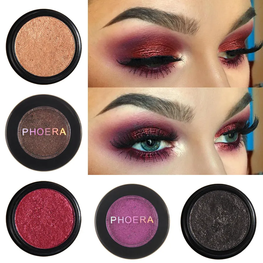 Phoera Shimmer Eyeshadow – Long-Lasting Metallic Formula | Free UK Postage