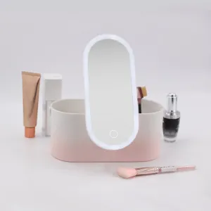 Portable LED Makeup Mirror Storage Box