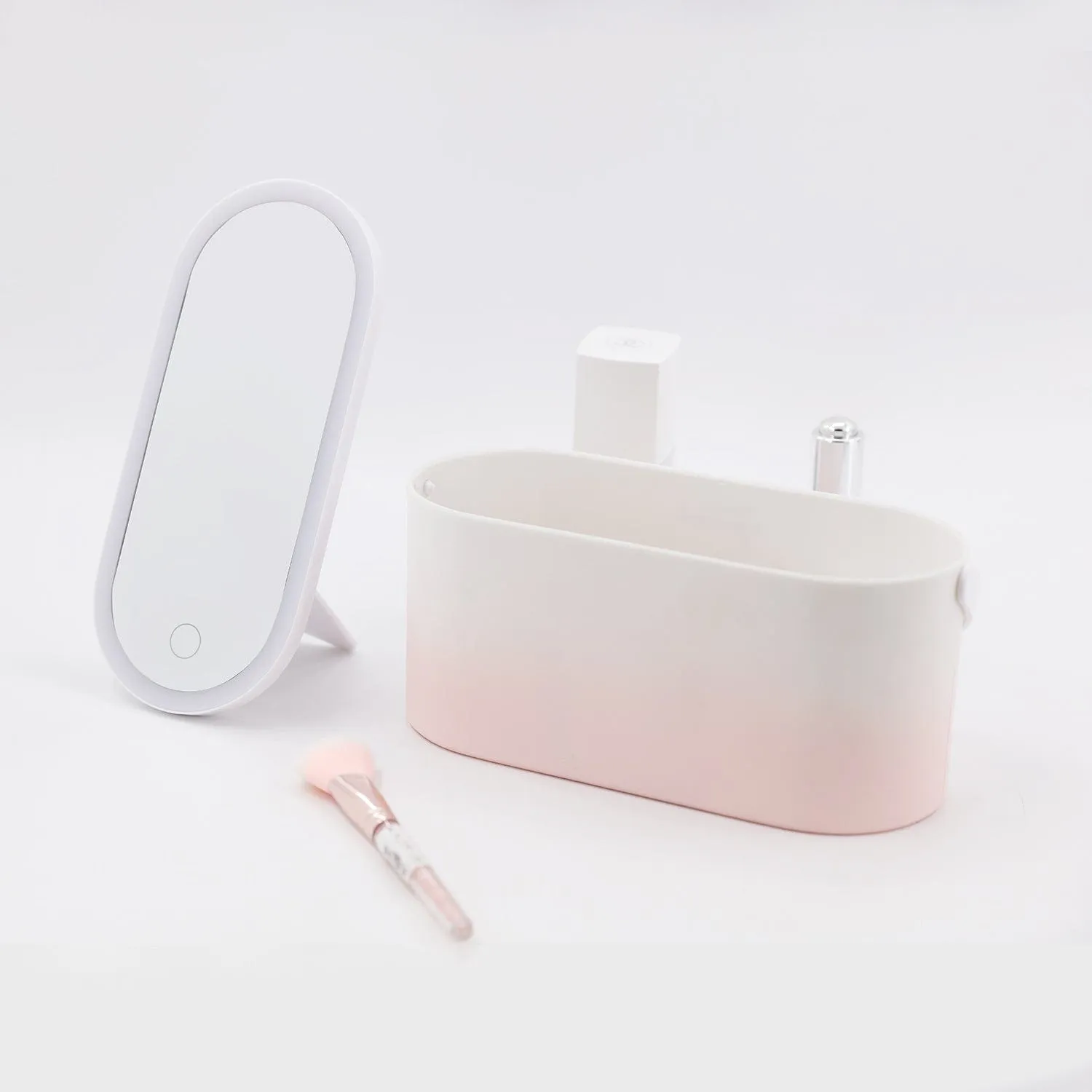 Portable LED Makeup Mirror Storage Box