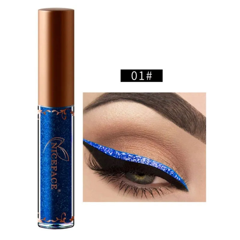 Shimmer Liquid Eyeliner Metallic 12 Colors Glitter Eyeliner Make Up