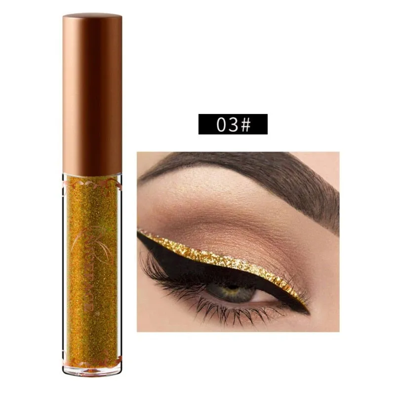 Shimmer Liquid Eyeliner Metallic 12 Colors Glitter Eyeliner Make Up