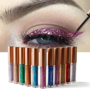 Shimmer Liquid Eyeliner Metallic 12 Colors Glitter Eyeliner Make Up