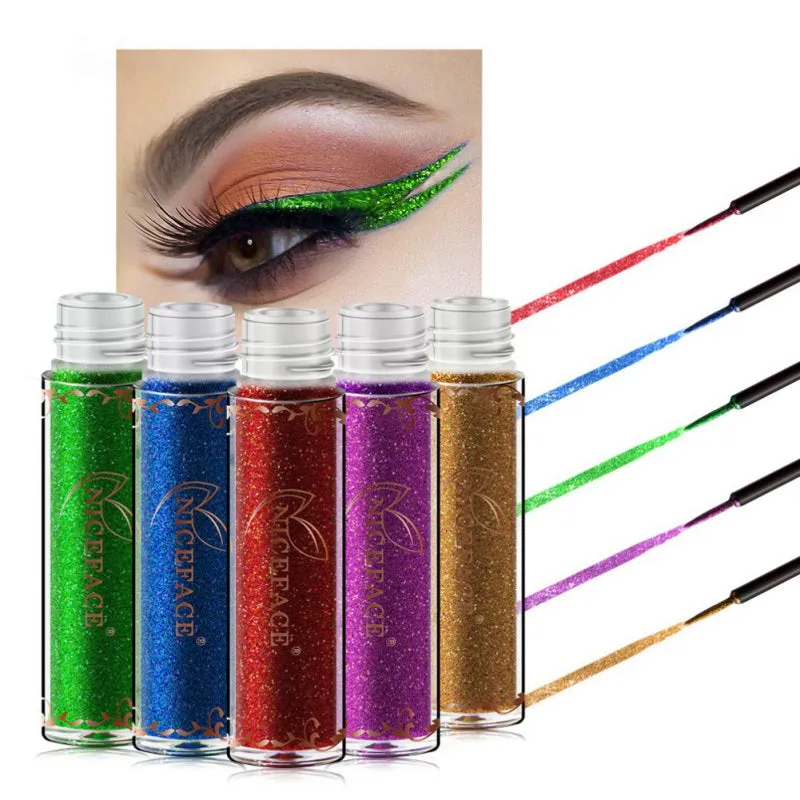 Shimmer Liquid Eyeliner Metallic 12 Colors Glitter Eyeliner Make Up