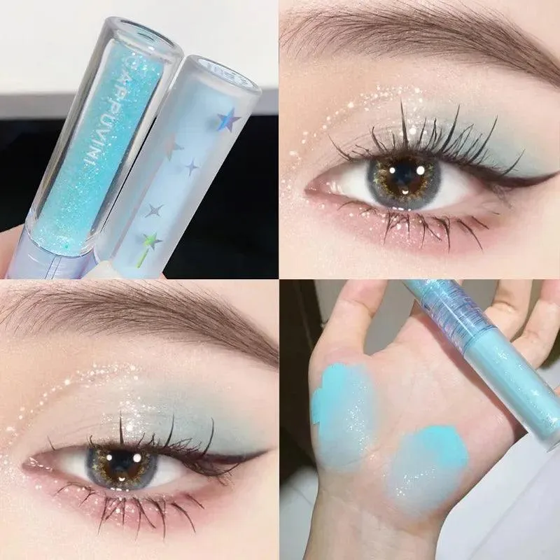 Sparkling Duo-Tone Liquid Eyeshadow Kit: Radiant Eye Makeup Glam