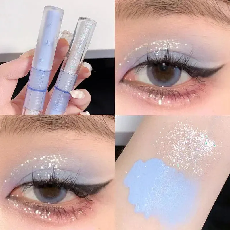 Sparkling Duo-Tone Liquid Eyeshadow Kit: Radiant Eye Makeup Glam