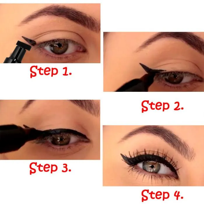 Stamp Eyeliner Pencils Double-end Long Lasting Liquid Waterproof Pencil