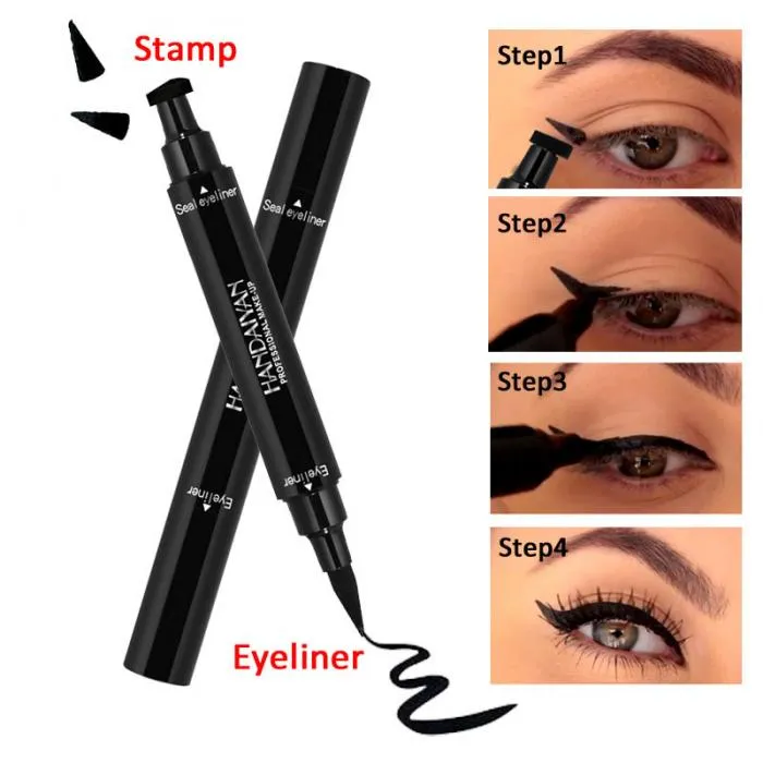 Stamp Eyeliner Pencils Double-end Long Lasting Liquid Waterproof Pencil