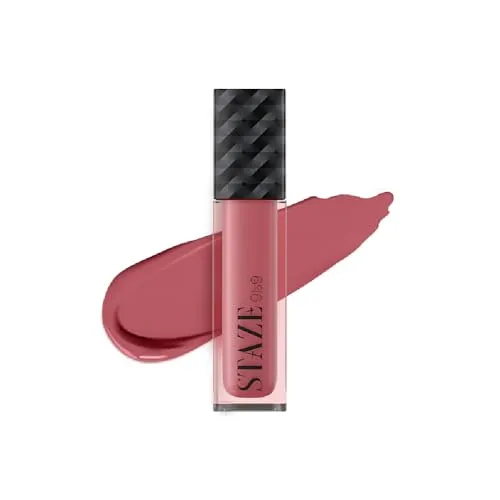 Staze 9to9 Lips Don't Lie Matte   Transferproof Liquid Lipstick |Intense Color Payoff | Lightweight & Comfortable | 12 Hour Long Stay| 11 Nude Attitude | 4 ml